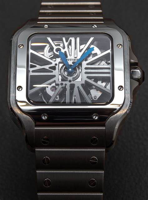 cartier santos skeleton sihh 2018|Cartier Santos De Cartier Skeleton Watch In Steel For 2018 .